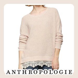 Anthropologie | Pins & Needles Pink Knit Sweater
